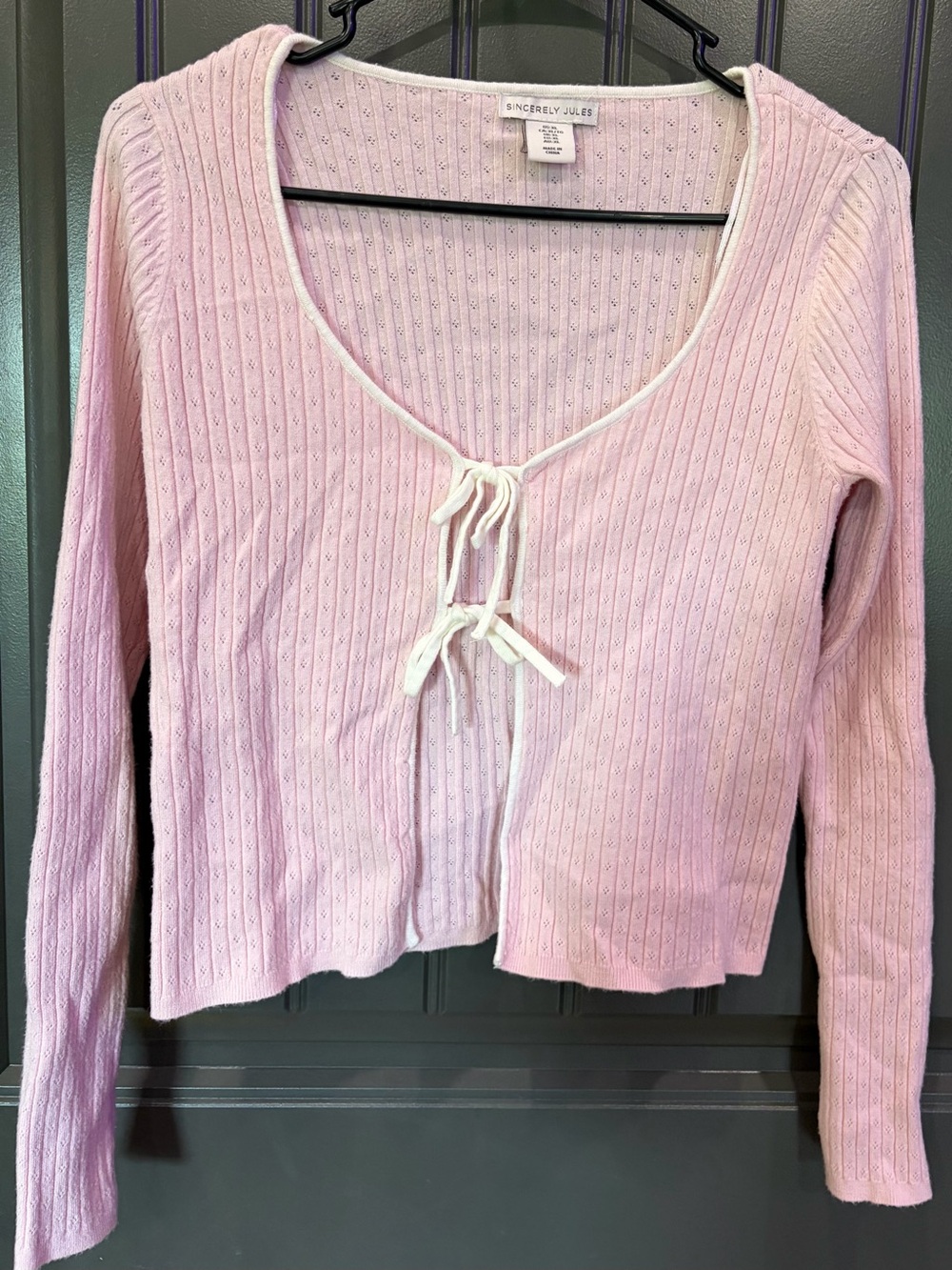Sincerely Jules tie front cardigan top